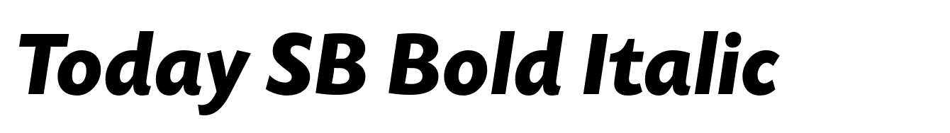 Today SB Bold Italic